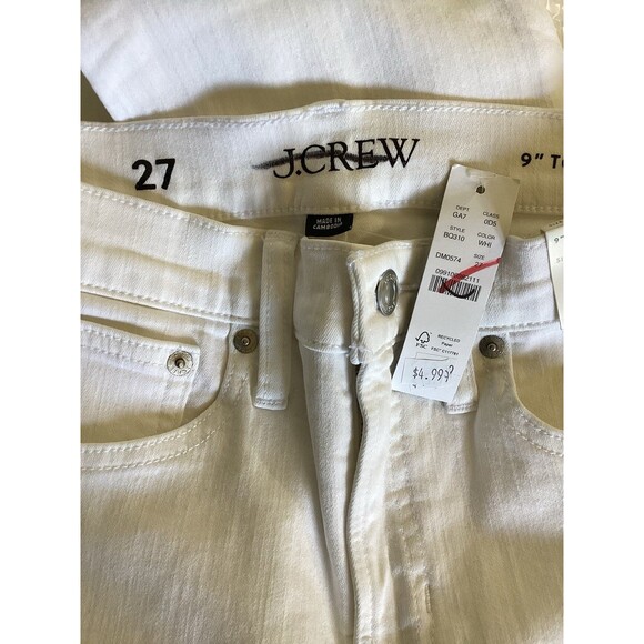 J.Crew White 9” Toothpick High Waist Skinny Jeans 27 - Picture 5 of 7